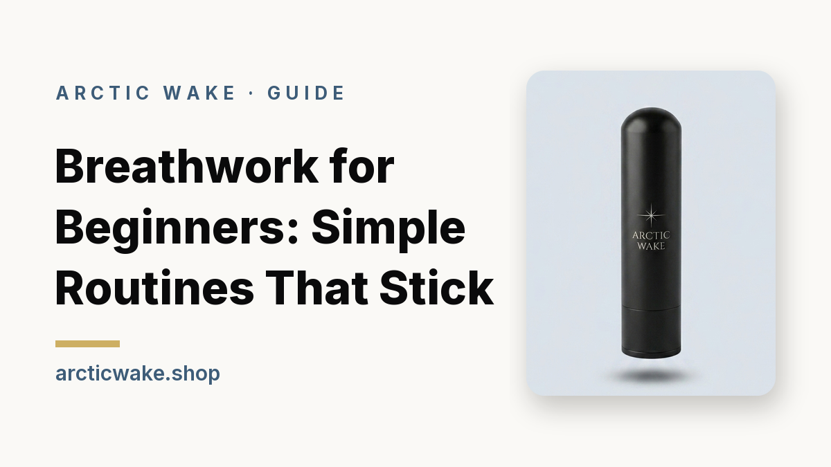 Breathwork for beginners, simple routines that stick, guide card