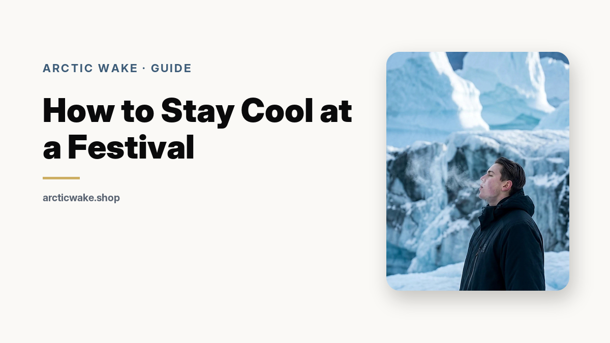 How to stay cool at a festival, guide card