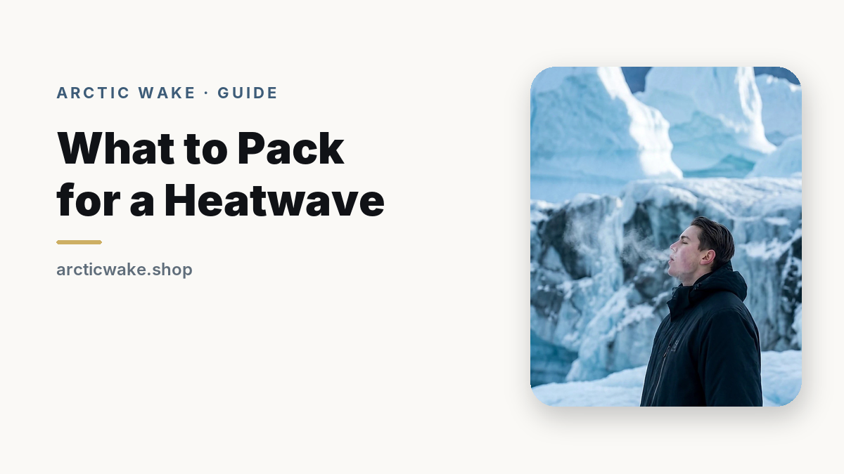 Arctic Wake guide: What to pack for a heatwave