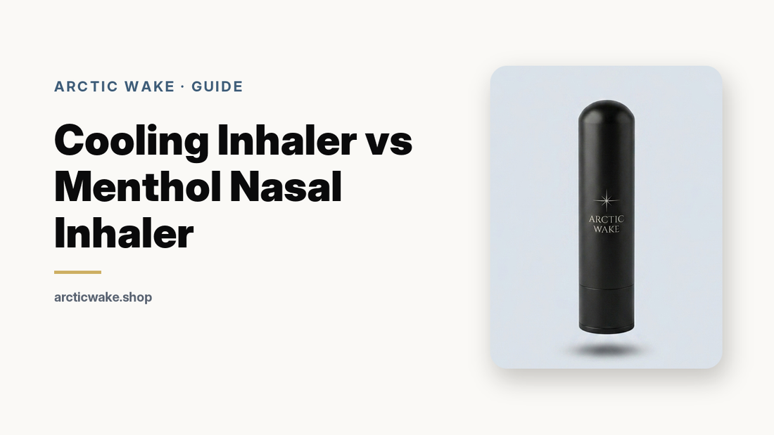 Cooling inhaler vs menthol nasal inhaler, guide card