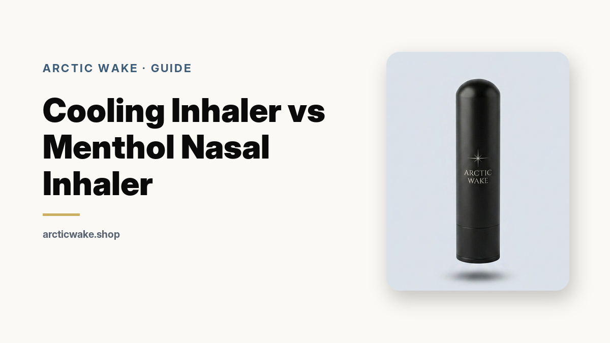 Cooling inhaler vs menthol nasal inhaler, guide card